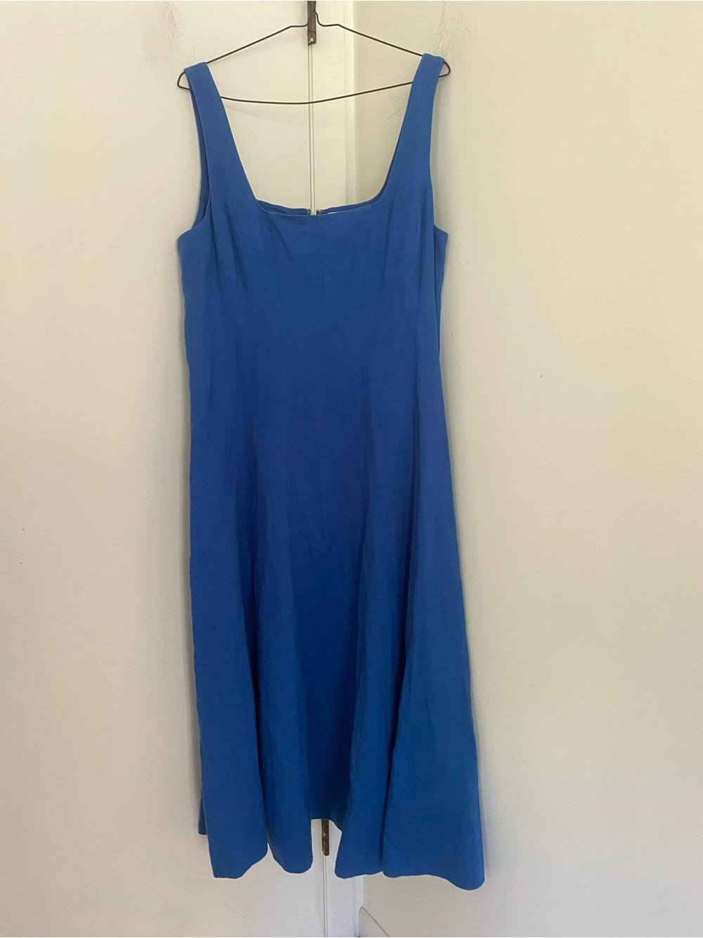 Lilly Pulitzer Calina Linen Midi Sundress Square Neck Barton Blue Coastal 14